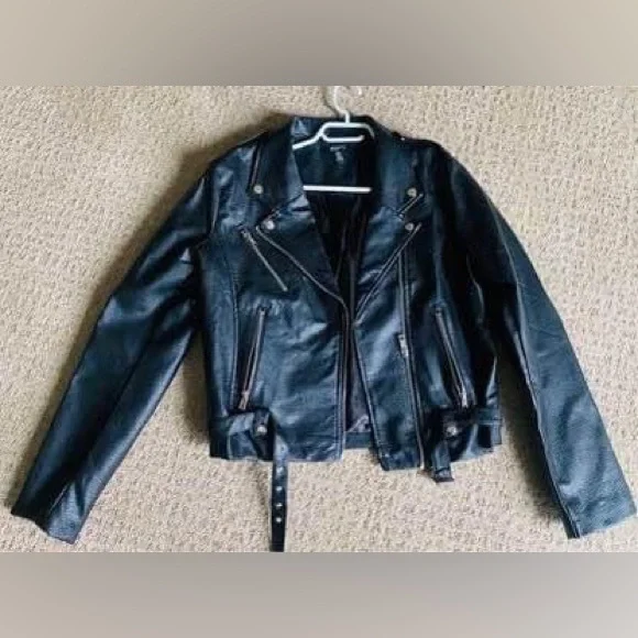 Brunette The Label Faux Leather Jacket, Size M/L, New Without Tags - Picture 3 of 4